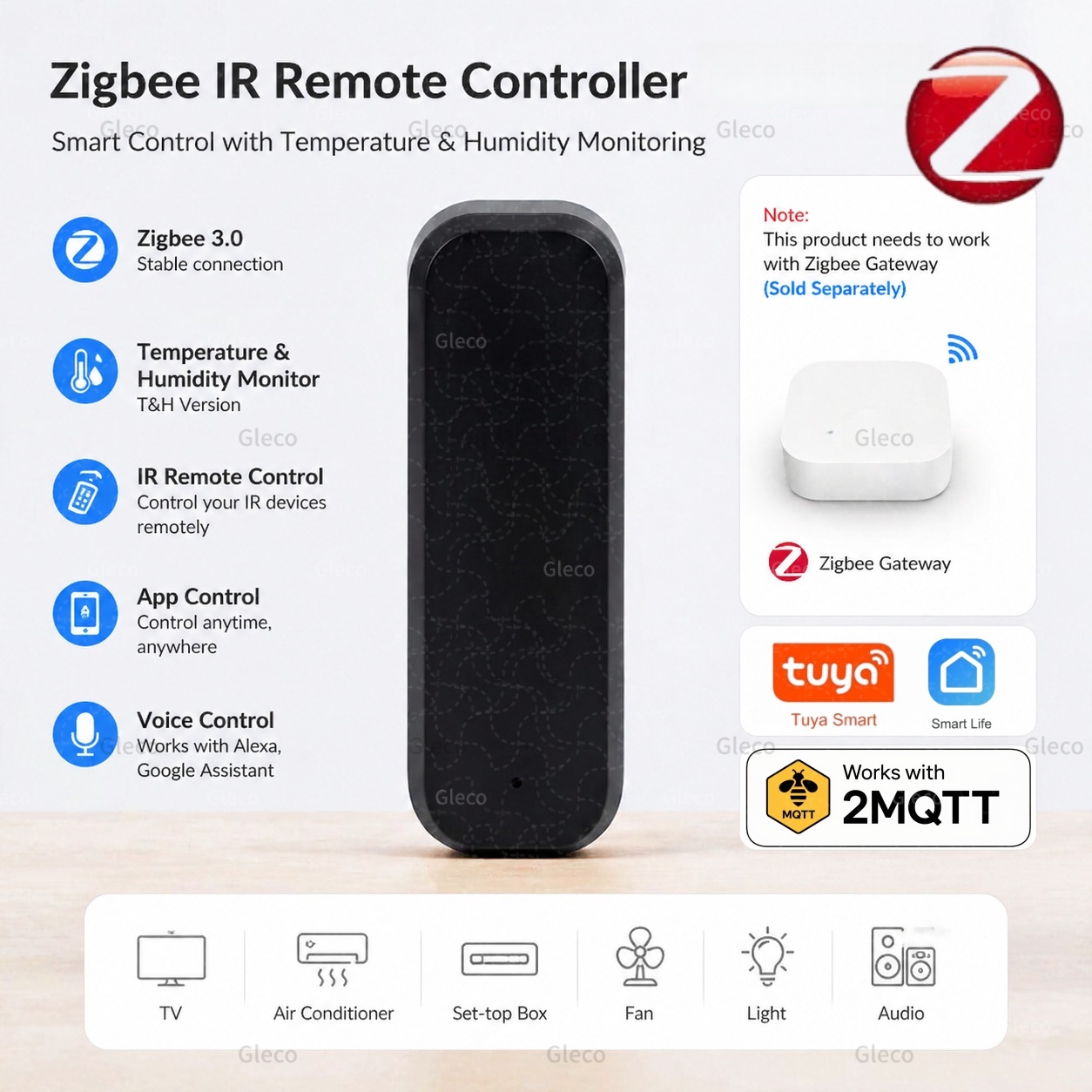 Home Assistant Tuya - Zigbee Smart IR Remote Control Infrared