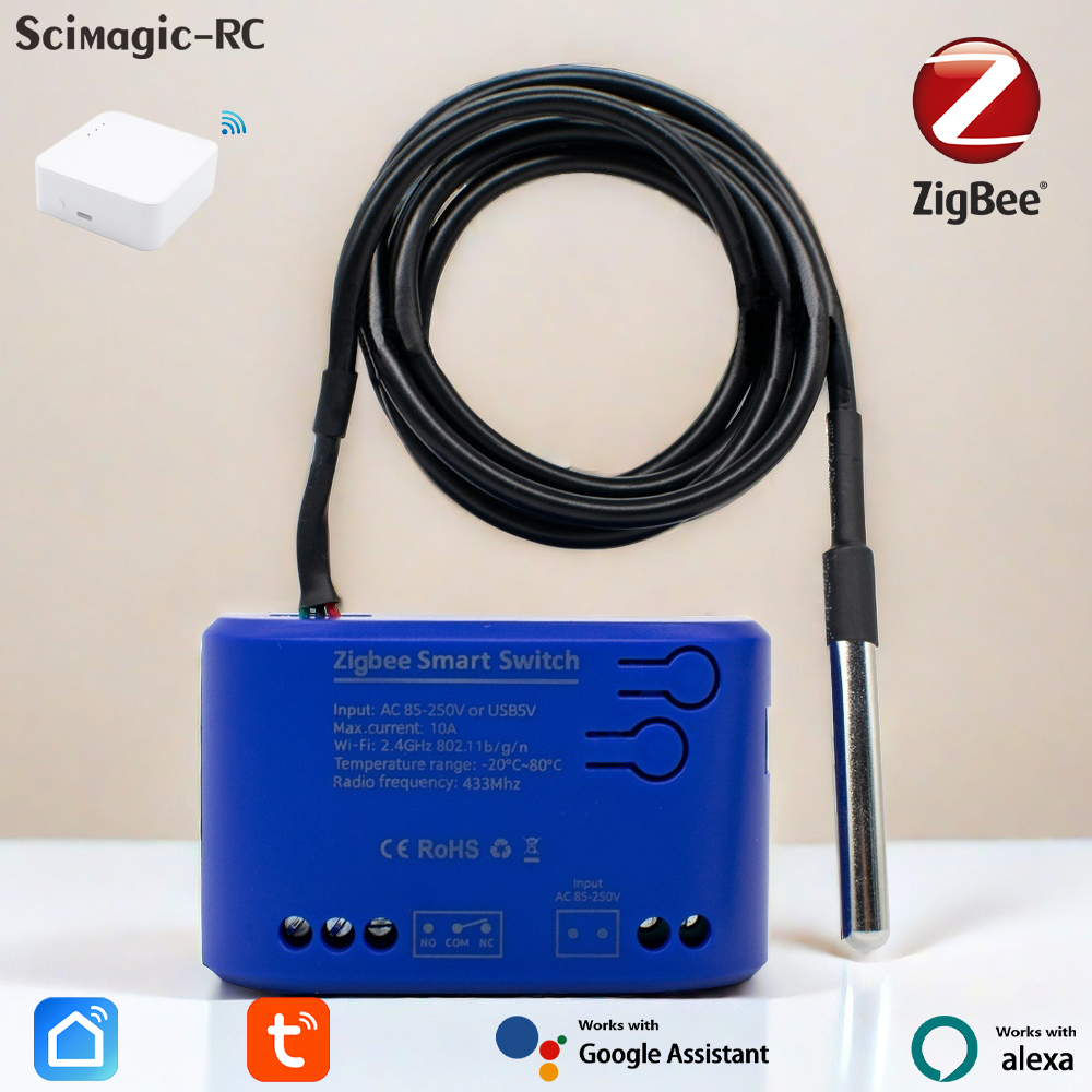 Smart Relay Tuya - Zigbee Temperature Smart Switch 1 Gang