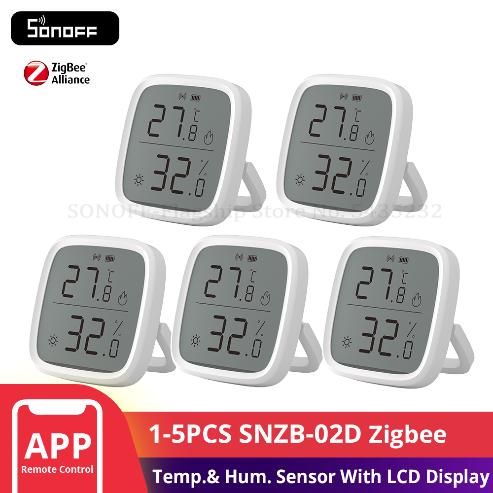 1-5PCS SONOFF SNZB-02D Zigbee  - огляд і ціна Sonoff